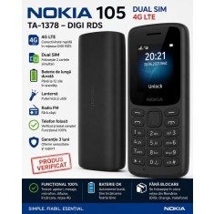 Telefon Nokia 105 dual sim 4G TA-1378 folosit DIGI RDS