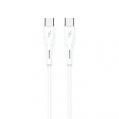 Cablu Date si Incarcare USB-C - USB-C Sendem M36C, 66W, 1m, Alb