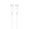 Cablu Date si Incarcare USB-C - USB-C Sendem M36C, 66W, 1m, Alb