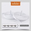 Alb - Sireturi elastice inteligente, functie NO TOUCH, Plate, 6MM, MOI, SIRETILA
