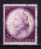 ✅ (S41) Germania Reich 1941 &quot;Mozart - 150 de ani de la moarte &quot; ,serie Mi.810 , stampilat - diverse stampile !