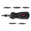 Surubelnita Clichet 1/4&quot; Gadget 330559, 6 biti dubli CR-V: SL4-PH1, SL5-PH2, SL6-PH3, H4-PZ1, H5-PZ2, H6-PZ3, 110mm