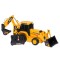 Excavator de jucarie, cu telecolanda cu fir, sunete, plastic, galben/negru, 55 cm