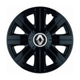 Set 4 Capace Roti, potrivite jantelor de R14, pentru Renault, model Cosmos Negru