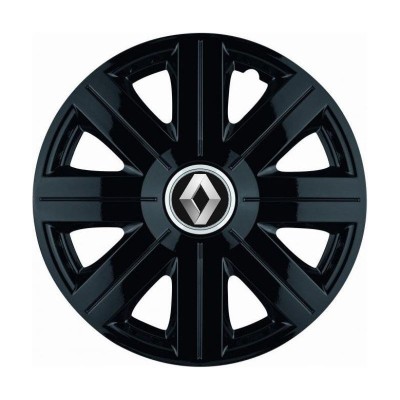 Set 4 Capace Roti, potrivite jantelor de R14, pentru Renault, model Cosmos Negru foto