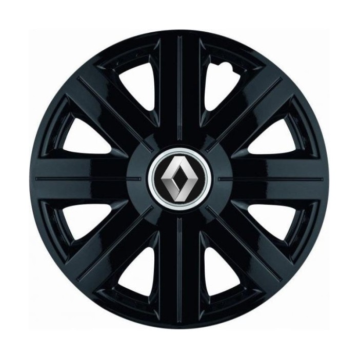 Set 4 Capace Roti, potrivite jantelor de R14, pentru Renault, model Cosmos Negru
