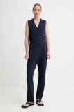 G-Star salopetă din bumbac culoarea bleumarin, bumbac, cu guler, D26093-C336
