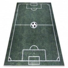 BAMBINO 2138 covor lavabil Teren, fotbal pentru copii anti-alunecare - verde , 140x190 cm