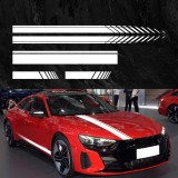 Set 5 stickere autoadezive Tuning, model Racing Stripes V1 , dimensiune 190 cm, culoare Alba, AVEX