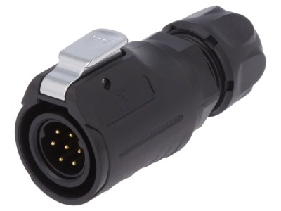 Conector circular 7 pini aurit, IP67 foto