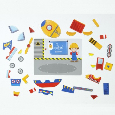 Joc educativ cu puzzle magnetic, Micul Inginer foto