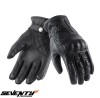 Manusi femei piele pentru scuter - motocicleta Urban vara Seventy model SD-C22 negru Negru L (9 cm)