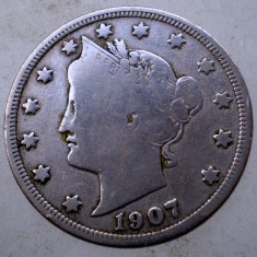 7.441 USA SUA LIBERTY NICKEL 5 CENTS 1907