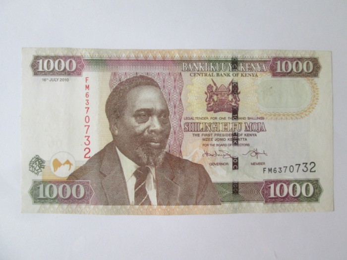 Kenya 1000 Shilingi 2010 in stare foarte buna la cel mai mic pret