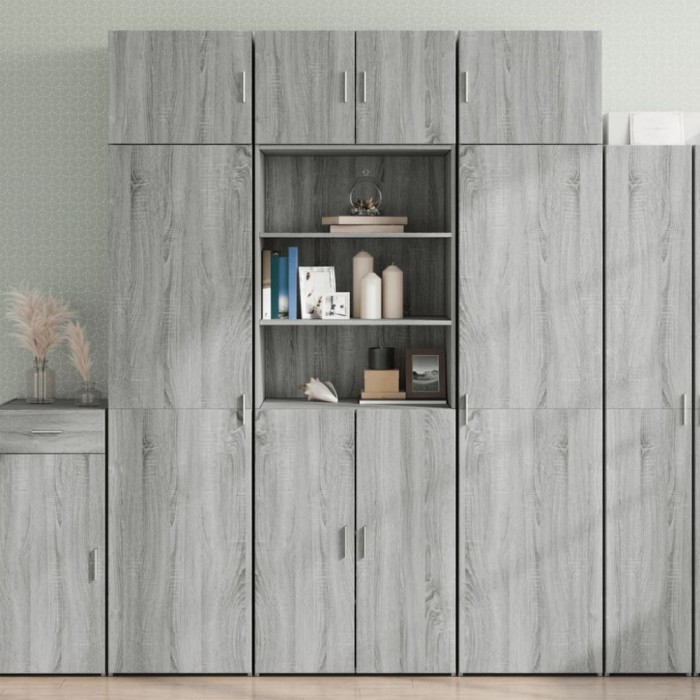 Gossi dulap de depozitare, sonoma gri, 70x42,5x225, lemn prelucrat
