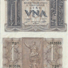 1939 (14 XI), 1 lire (P-26) - Italia - stare aUNC