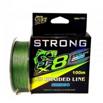 Fir textil PeX8 STRONG X8 Braided Line 100m, Super Power, 0,25mm, 21.2kg, 46.6 lbs foto