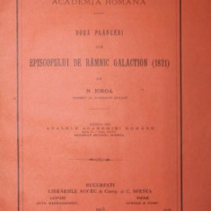 DOUA PLANGERI ALE EPISCOPULUI DE RAMNIC GALACTION 1821
