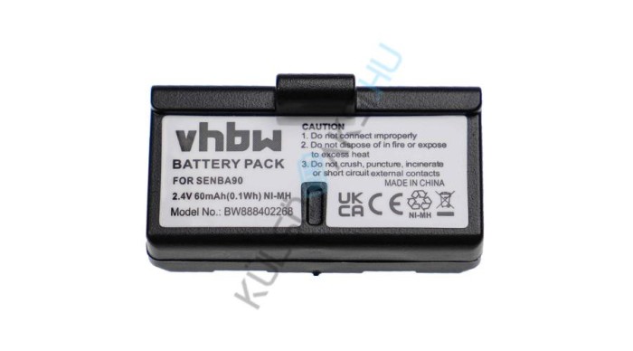 &Icirc;nlocuire baterie pentru căști wireless VHBW pentru Sennheiser BA90, E90, E180 - 60 mAh 2,4 V NiMH