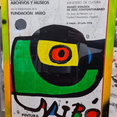 Afis expozitie Joan Miro - 1978 - în stare perfecta, înrămat