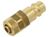 Conector pneumatic ştuţ, alamă, NW 7,2, furtun 6x8 mm