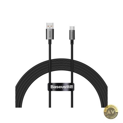 Cablu Date si Incarcare USB-A - USB-C Baseus Superior Series 100W 2m Negru P10320102114-02 foto