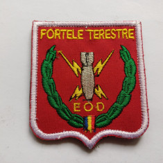 Emblema militara brodata-Fortele Terestre-EOD