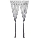 Cumpara ieftin Perdea macrame, antracit, 140 x 240 cm, bumbac