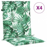 Cumpara ieftin Perne de scaun spatar jos, 4 buc., model frunze, textil