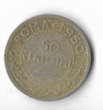 Moneda 50 centesimi 1950 - Somalia, 3,8 g argint