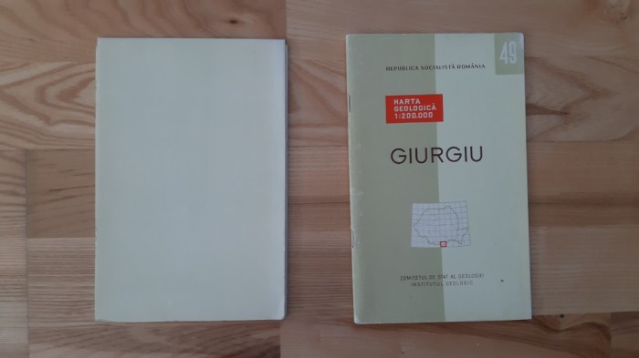 Harta geologica Giurgiu (1966) judetul judetului geologie