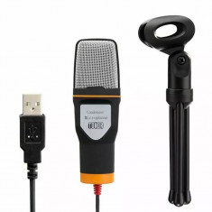 Microfon cu tripod, USB, Gonga® Negru