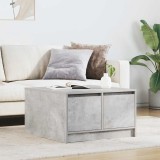 VidaXL Masuta de cafea cu sertare Gri beton 70,5x70x40 cm