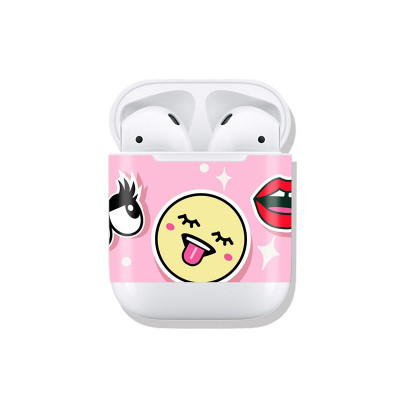 Stickere OEM pentru Apple Airpods 1 / 2 Smiley Face Multicolor foto