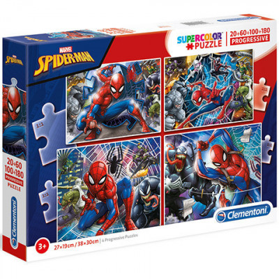 Puzzle Spiderman 4 in 1 Clementoni 360 piese foto