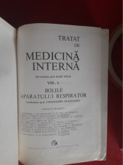 TRATAT DE MEDICINA INTERNA BOLILE APARATULUI RESPIRATOR VOL 1 RADU PAUN foto