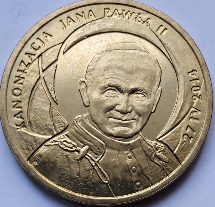 2 Zlote / Zloti 2014 Polonia, Canonisation of John Paul II, unc