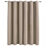 Cumpara ieftin Draperie opaca cu inele metalice, bej, 290 x 245 cm