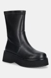 GOE cizme de piele culoarea negru, cu platforma, izolare usoara, SS2N4142 BLACK