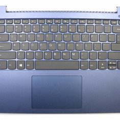 Carcasa superioara cu tastatura palmrest Laptop, Lenovo, IdeaPad 330S-14IKB Type 81F4, 81JM, 330S-14AST Type 81F8, 5CB0R07620, layout US, Albastru