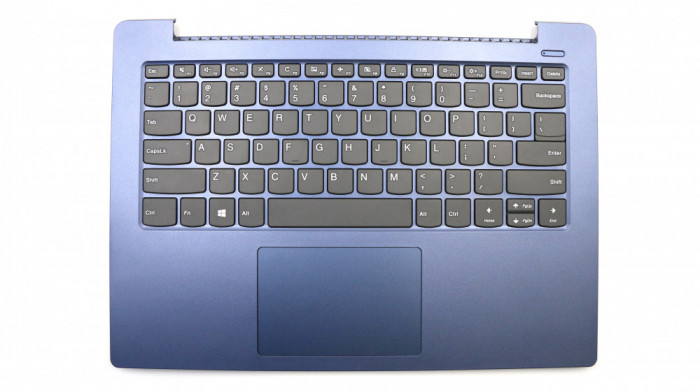 Carcasa superioara cu tastatura palmrest Laptop, Lenovo, IdeaPad 330S-14IKB Type 81F4, 81JM, 330S-14AST Type 81F8, 5CB0R07620, layout US, Albastru