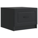 vidaXL Masă de cafea cu sertar Negru 49 x 50 x 37 cm Lemn prelucrat 895886