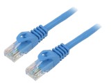 Patch cord LANBERG U/UTP 5e 15m 26AWG CCA PVC albastru