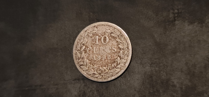 Olanda - 10 cents 1898 ag.