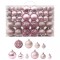 Set globuri de Craciun, 100 piese, roz