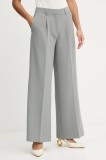BOSS Orange pantaloni culoarea gri, drept, high waist, 50545580