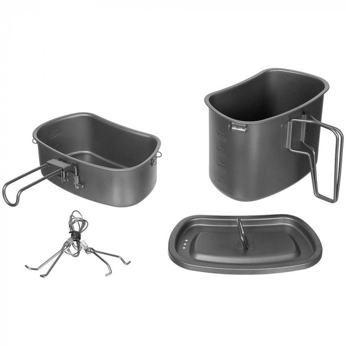 Set Vase suspendabile Camping, stil ceaun, Titan, 230g Fox Outdoor 33327