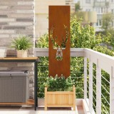 VidaXL Ecran de intimitate pentru grădină Ruginit 32 x 140 cm 876265
