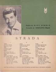 AS - PARTITURA MUZICA RADU SERBAN, VERSURI CONSTANTIN CARJAN - STRADA, PT VOCE SI PIAN