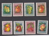 UNGARIA 1954 LEGUME SI FRUCTE STRUGURI Serie 8 timbre MNH**, Nestampilat